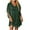 Army Green-02, variant on perfectbot Women's Half Sleeve Party Dresses Casual Loose V-Neck Knee-Length Dress 2025 Trendy Clothes