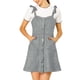 thumbnail image 2 of INSPIRE CHIC Vestido corto de tirantes con botones de ante sintético para mujer en gris, 2 of 6