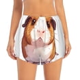 thumbnail image 2 of Balery Cartoon Guinea Pig Pantalones cortos deportivos para mujer con forro y dos bolsillos, elásticos, para entrenamiento, gimnasio, yoga-XX-Large, 2 of 7