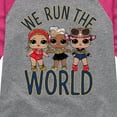 thumbnail image 3 of LOL Surprise! Dolls - Grrrls Run the World - Toddler & Youth Girls Raglan Graphic T-Shirt, 3 of 5