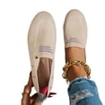 thumbnail image 5 of Miluxas Women’s Breathable Knit Slip On Flat Loafers Lightweight Comfort Non-Slip Soft Sole Casual Walking Penny Boat Shoes Beige 5.5(36), 5 of 8