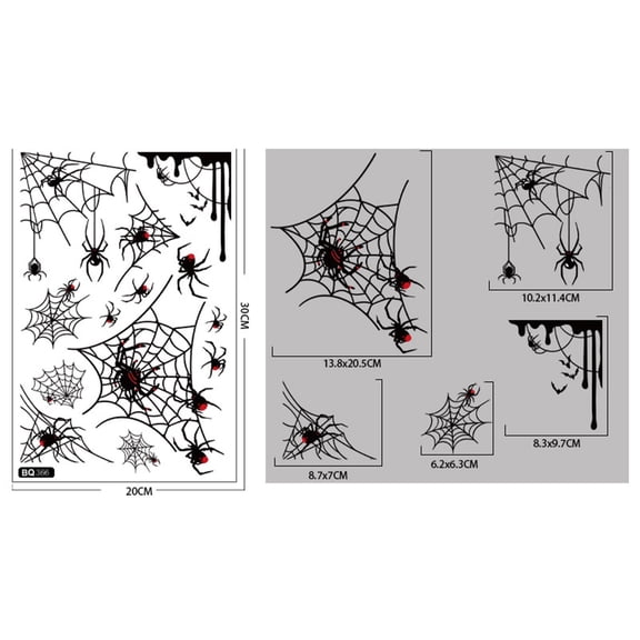 Halloween Window Clings Spider Electrostatic Stickers for Spooky Halloween Decorations