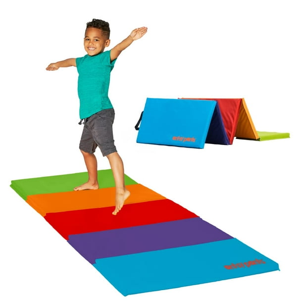 Antsy Pants Tumbling Mat - gymnastics Mat, Easy to clean gym Mat, Sturdy,  Foldable Tumbling Mat for Kids, Padded, Lightweight, Portable, carrying