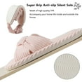 thumbnail image 5 of BERANMEY Comfy Slippers for Women Memory Foam House Bedroom Shoes Corduroy Bow Crossbands Slide Slipper Shoes Open Toe Slip On Sole Slippers SoftTrendy Gift Slippers, 5 of 9