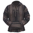 thumbnail image 2 of Mexican Jerga Pullover Mens Hoodies Vintage Boho Casual Hippie Cold Weather Mens Sweatshirts Hoodies Long Sleeve Drawstring Hood with Pockets Brown M, 2 of 4