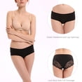 thumbnail image 5 of LIQQY Women's 4 Pack Cotton Mid Rise Full Coverage Lace Hipster Brief Panty Underwear (L, Black), 5 of 6