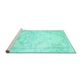thumbnail image 2 of Ahgly Company Machine Washable Indoor Rectangle Persian Turquoise Blue Traditional Area Rugs, 6' x 9', 2 of 4