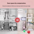 thumbnail image 5 of Vacuum Storage Bags 4 Pack, Extra Large Cube (40x31.5x12.6 Inch), Supe Jumbo Vacuum Seal Bags for Bedding Comforter, Blanket, Closet Space Saving, Cream, 5 of 5