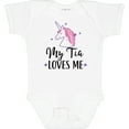 thumbnail image 3 of Inktastic My Tia Loves Me Unicorn Girls Baby Bodysuit, 3 of 5