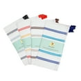 thumbnail image 3 of Arkwright Premier Kitchen Dishcloths (12 Pack), 100% Cotton, 13x13 in., White with Blue & Navy Stripes, 3 of 5