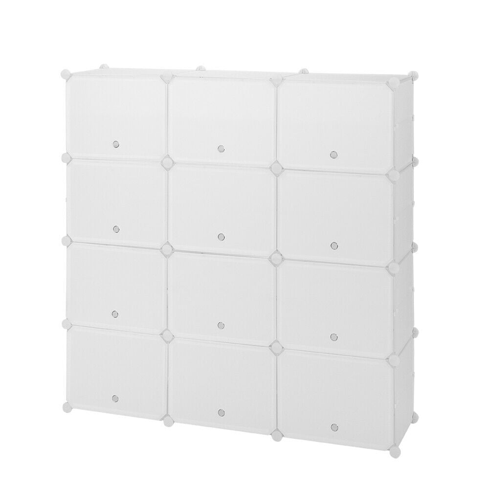 KOUSI Portable Shoe Rack Organizer 24 Grids Tower Shelf Storage Cabinet  Stand Expandable for Heels, Boots, Slippers, White - D3 Surplus Outlet