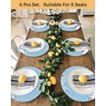 thumbnail image 4 of 15 Inch Round Placemats Set of 4, Light Blue Snowman Christmas Non Slip Heat Insulation PP Table Mats, Winter Snowflake Pine Xmas Tree Washable Place Mats for Kitchen Dining Party Table Decor, 4 of 7
