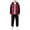 003 Red, variant on HCNTES 2 Pieces Sweatsuit Flannel Plaid Shirt Tops Hoodies Cargo Sweat Pants Clothing Set