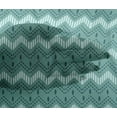 thumbnail image 4 of oneOone Viscose Chiffon Dusty Teal Green Fabric Geometric & Floral Block Craft Projects Decor Fabric Printed By The Yard 42 Inch Wide, 4 of 4