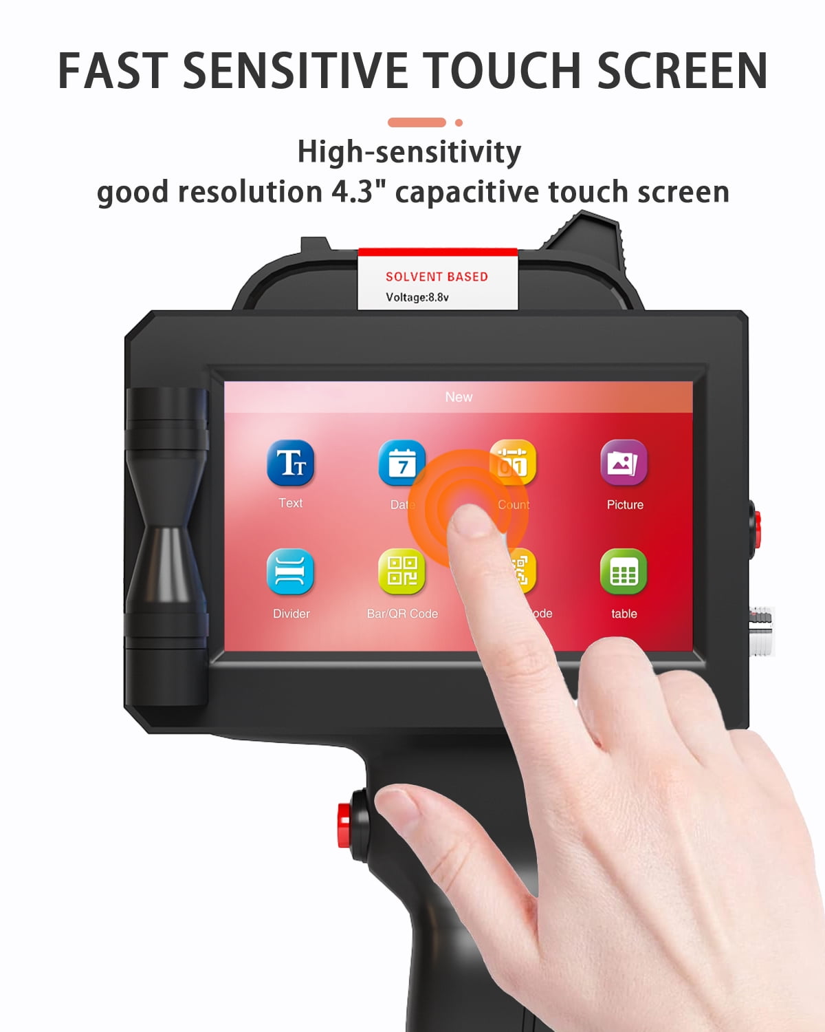Leaice Handheld Inkjet Printer Gun with Ink Cartridge and 2000 mAh Battery 1 Inch Print height