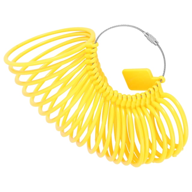 Moluckfu 1Ud Dispositivo Plástico Amarillo Para Medir Tamaño De Pulsera Portátil Y Preciso Para