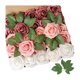 thumbnail image 1 of 25 rosas artificiales de tallo largo de tacto real, ramo de rosas de seda sintética para bodas, fiestas, centros de mesa y decoración de festivales., 1 of 8
