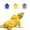 Yellow, variant on Lizard Clothing, Hooded T-shirt,Lightweight Lizard Clothing Suitable For Small Reptiles,Indoor Warm Soft Sweater With Velcro.