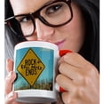 thumbnail image 2 of 3drose, Rock and Roll Never Ends Street Sign in Rural Iowa, 11oz Two-tone Red Mug, 2 of 6