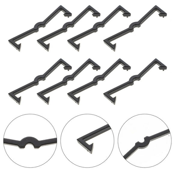 Soimiss 100Pcs Plastic Pegboard Hook Locks Black Peg Hook Stoppers for Secure Garage Accessories