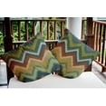 thumbnail image 3 of Simply Daisy 20" x 20" Ikat Chevron Indoor/Outdoor Polyester Throw Pillow, Autumn Blue, 3 of 4