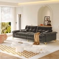 thumbnail image 2 of FFH 104.7" Cloud Sectional Sofa, Tufted Chenille Sleeper Sofa with Movable Armrests and Pillows, 4 Seater Oversized Couch with Deep Seat for Living Room, Dark Gray, 2 of 9