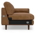 thumbnail image 5 of Simpli Home Morrison Mid Century Left Sectional 102 inch Wide Sofa Sectional in Caramel Brown Genuine Leather, 5 of 16
