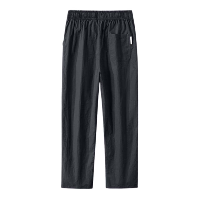 Men's High Street Loose Straight Leg Casual Jeans with Drawstring for Spring Autumn Comfortable Wear