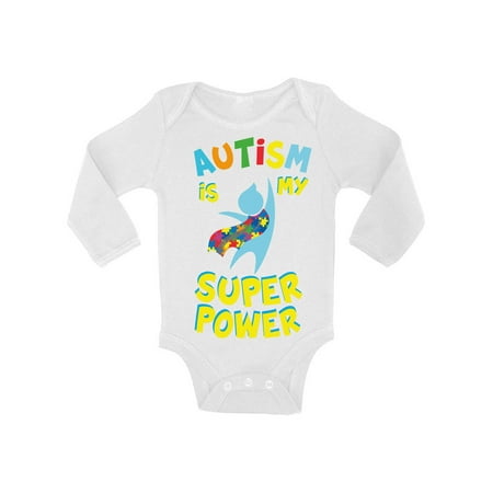 

Awkward Styles Autism Bodysuit Autism is my Super Power Baby Romper Autism Awareness