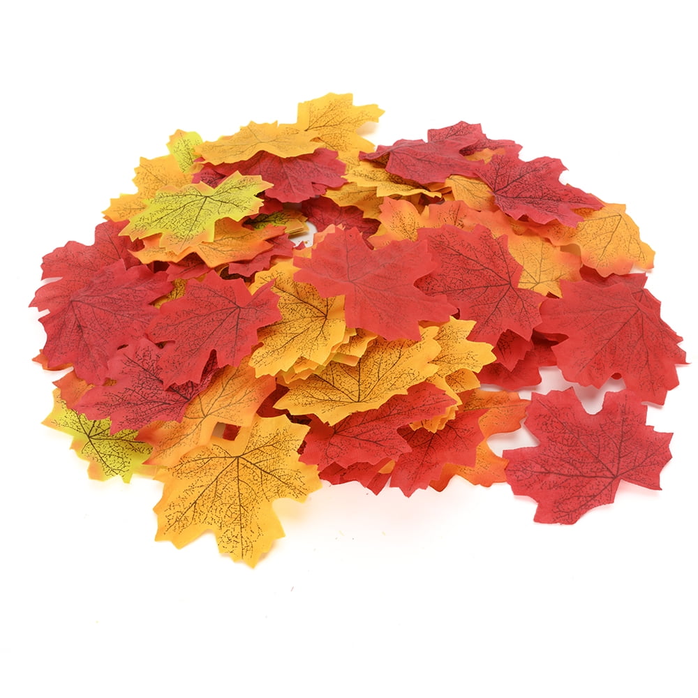 100Pcs Fake Fall Leaves Decoration, Thanksgiving Decorations for Home