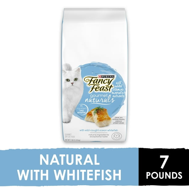 Fancy Feast Natural Dry Cat Food, Gourmet Naturals With Wild Caught Ocean Whitefish, 7 lb. Bag