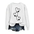 thumbnail image 4 of Chandail en Molleton d'Hiver pour Femmes Mode Festive Imprimé de Noël Col Rond Veste Bohème Vêtements d'Automne Surdimensionnés Vêtements d'Athlète pour Femmes Robes avec Cardigan Assorti Chandails en Molleton pour Femmes, 4 of 4