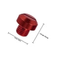 thumbnail image 2 of OULII 4Ud Tapones De Espejo Para Agujeros En Motocicleta De Metal Rojo Para Apariencia, 2 of 8