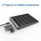 thumbnail image 4 of USB 28 CAYOS TECLADO NUMÉRICO INALÁMBRICO TECLADO DE LA OFICINA DE CONTABILIDAD FINANCIERA BT+CONEXIÓN DE DOBLE MODO USB BATERÍA DE LITIO INCORPORADA, 4 of 7