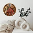 thumbnail image 6 of Rustic Barn House Wall Clock Farmhouse Decor 10-Inch Silent Wooden Wall Clock, Battery Operated (AA Batteries Not Included), Artistic Home Decor, 6 of 7
