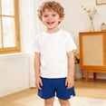 thumbnail image 2 of TOWED22 Summer Toddler Boys Girls Shorts Kids Cotton Running Athletic Casual Shorts Blue,5-6 Y, 2 of 6