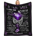 thumbnail image 1 of LHSHID Gifts for Wife Blankets from Husband to My Wife Blanket Wedding for Her Christmas Valentines Birthday Gifts for Wife Soft Throws Blanket for Women, 1 of 7