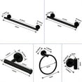 thumbnail image 5 of Cfowner 6 Piece Wall Mount Towel Rack Set, Bathroom Stainless Steel Set, Wall Mounted Robe Hook for Home & Office, Matte Black, 5 of 6