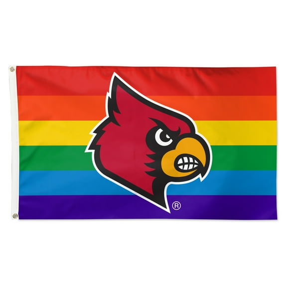 WinCraft Louisville Cardinals 3' x 5' Single-Sided Deluxe Team Pride Flag
