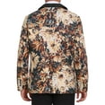 thumbnail image 3 of INSPIRE CHIC Men's Single Button Notch Lapel Prom Flower Print Suit Jacket M Yellow Black, 3 of 5