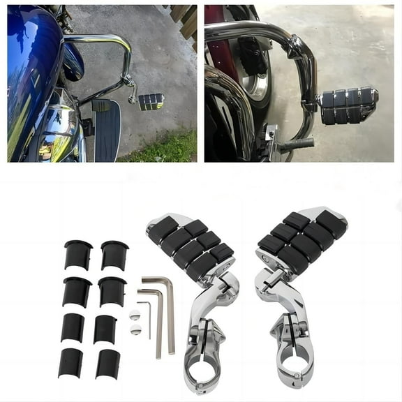 Kojem 1.25" Motorcycle Footpegs Foot Pegs for Harley Davidson Honda Kawasaki Suzuki Yamaha Highway Foot Pegs Pedal