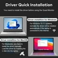 thumbnail image 3 of 14 inches Laptop Expansion Screen 1080P FHD Portable Quad-screen Monitor Fordable & Rotatable Design Driver Quick Installation with 1 Cable for 3 Displays for Windows, MacOS for 13.6-17.3 in, 3 of 7