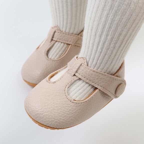 YMNXA Kids Toddler Girls Sandals Soft Sole Non Closed Toe Solid Color Fashion Comfortable Breathable Walking Shoes For Daily Wear,Beige,0-6 Months