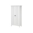 thumbnail image 1 of Bush Furniture Salinas Armoire de Rangement Haute avec Portes en Blanc Pur, 1 of 6