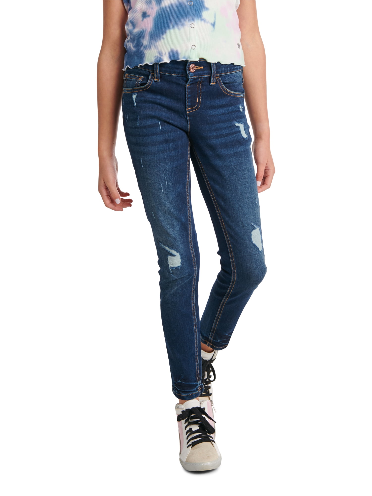 New Women's Skinny Fit Mid Waist Blue Jeans Stretch Denim Lggings Size 6-14 