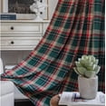 thumbnail image 3 of Nvzi Christmas Tartan Plaid Curtain Panel Farmhouse Cotton Check Rod Pocket(Green, 55"x79"), 3 of 5