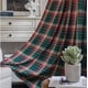 thumbnail image 2 of Nvzi Christmas Tartan Plaid Curtain Panel Farmhouse Cotton Check Rod Pocket(Green, 55x85), 2 of 5