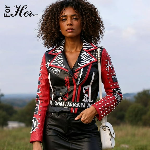 Punk Inspired Leather Jacket -81763