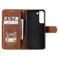 thumbnail image 2 of PU Leather Wallet Case for Samsung Galaxy S22 Plus, Detachable Wrist Hand Strap Magnetic Clasp Flip Folio Cover with Card Slots Cash Holder Kickstand Soft Silicone Shockproof Anti-Scratches Case,Brown, 2 of 6