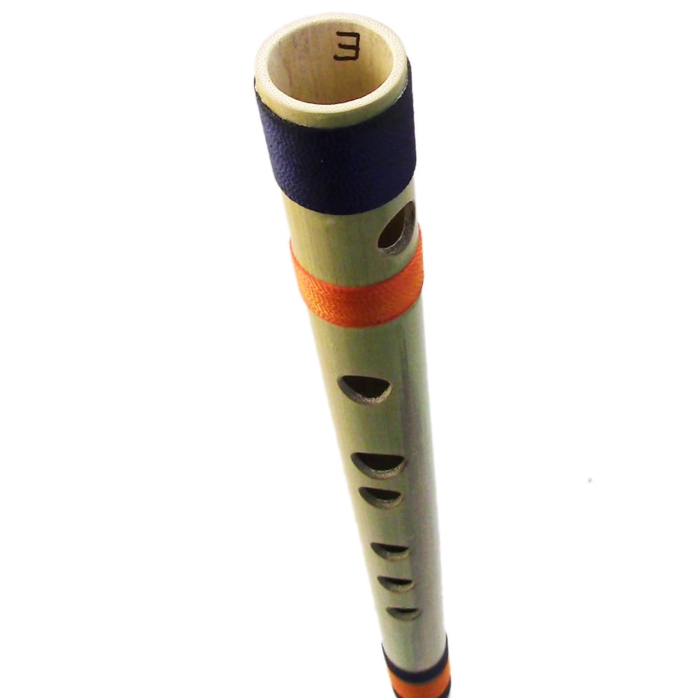 Zaza Percussion- Professional Scale E Middle Flute 15'' Inches Polished Bamboo Bansuri Flute (Indian Flute) With Carry Bag